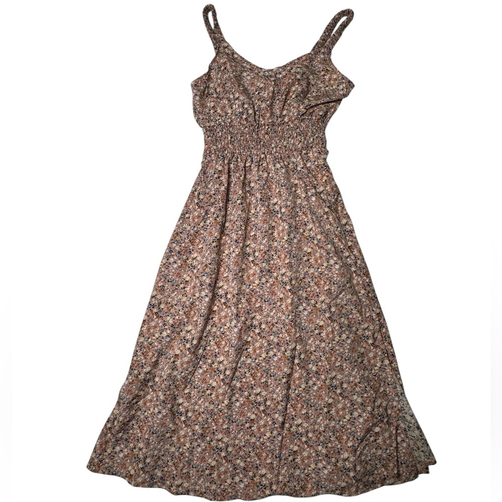 SHEIN Pink Floral‎ Smocked Sundress - Size M